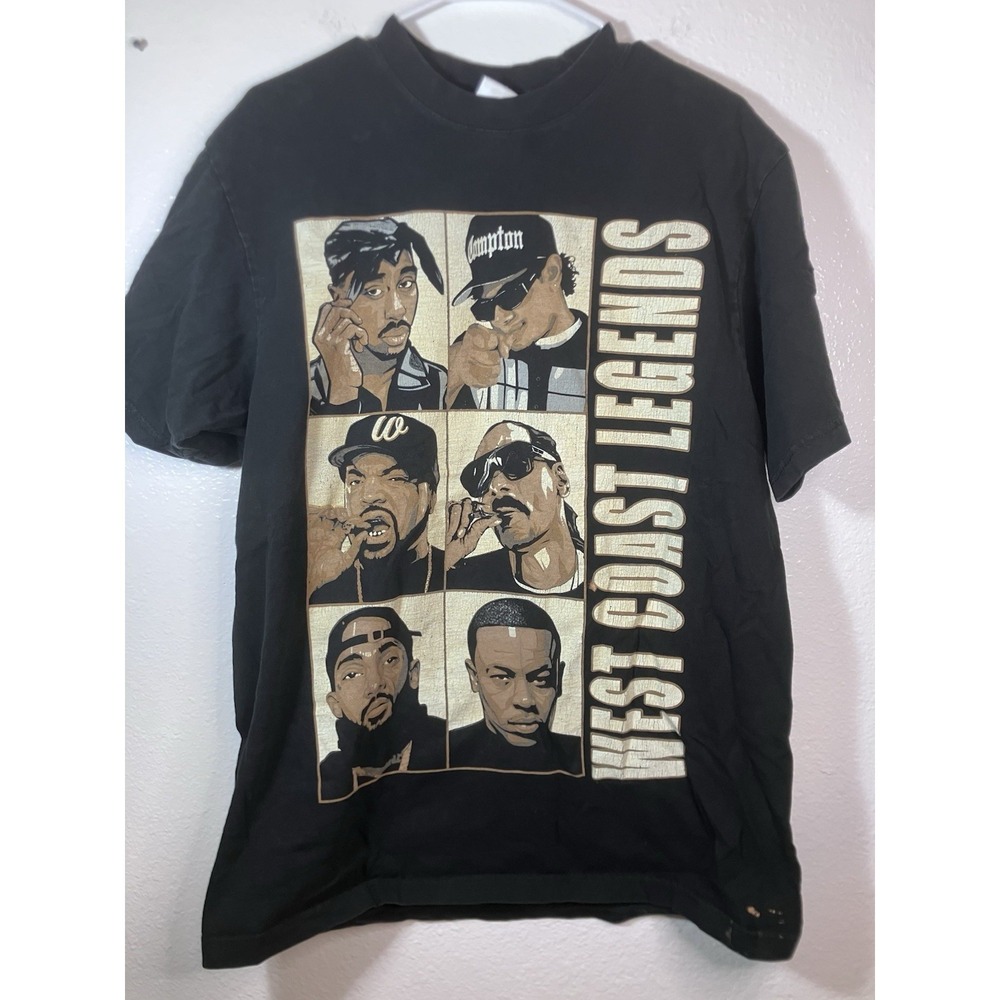 VTG West Coast Legends Rapper Graphic Shirt Shaka Wear Mens XL Hip Hop Music Rap